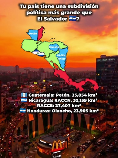 Subdivisión política de Petén y su comparación con El Salvador