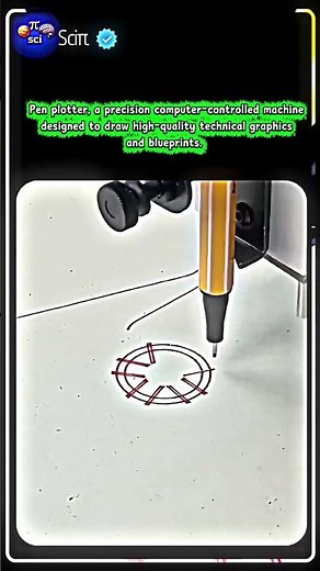 Pen plotter, a precision computer controlled machine #ai #pen