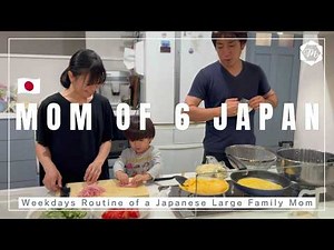 【Daily life in Japan】Mom of 6 kids | Weekdays Routine of a Japanese Large Family Mom |