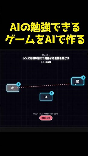 ゲームで生成AIの基盤技術Transformer(トランスフォーマー)を学ぶ！Geminiで毎日ゲーム作る86日目！
