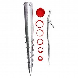 American Ground Screw U-Model - Easy-Install No-Dig Ground Anchor for Standard 4x4 Posts (Actual 3.5"x3.5") - Durable 27" Screw-in Stake for Mounting Wooden Posts