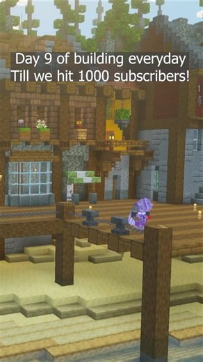 Day 9 of Building in my Minecraft Survival World #minecraft #minecraftsurvival #minecraftbuilding