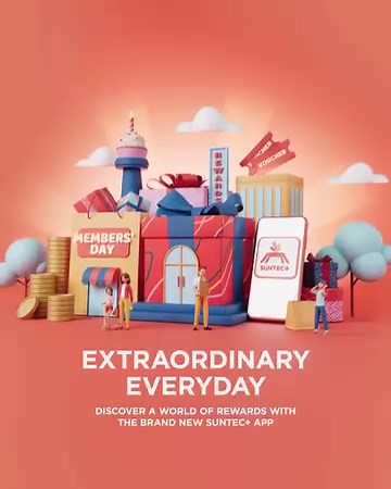 💫 Extraordinary Everyday with the new Suntec App 🛍 Discover a whole new interface with your favourite rewards and promotions! Enjoy special Welcome Perks for new sign-ups, exclusive Birthday Deals and much more! Download the brand new app today: https://bit.ly/Suntecplus to shop great deals and earn Suntec points! BONUS for New Members: New signups will enjoy 2,000 Suntec points and an e-Vouchers bundle worth over $180 🤩 Check it out here: https://sunteccity.com.sg/new_signup #SuntecCity #Fun