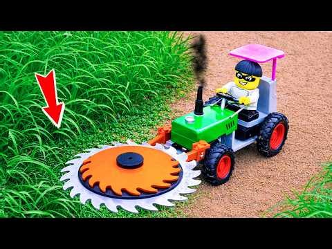 TOP Most Creative Twin Circular Saw for Cutting Wild Grass | Science Project | DIY Tractor Kings