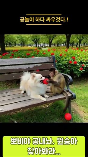 공놀이 하다 싸우것다 #حيوانات #funny #فيديو_مضحك