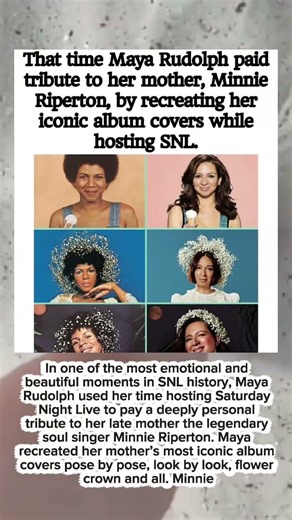 Maya Rudolph Recreated Her Late Mother Minnie Riperton’s Iconic Album Covers Live On SNL!