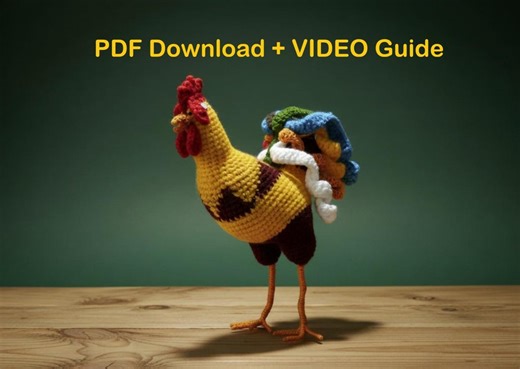 Crochet Rooster Amigurumi Pattern | Detailed PDF + VIDEO Tutorial (instant Download) - Etsy UK