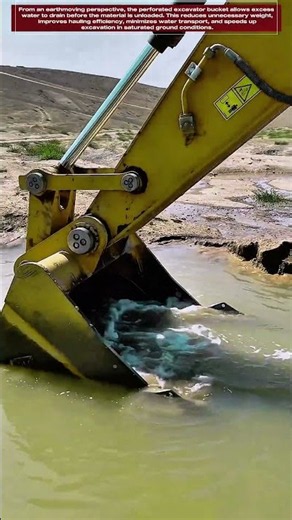 Excavator Dewatering : How Perforated Buckets Separate Mud From Water Fast