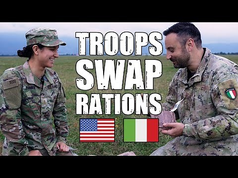 Italian 🇮🇹 and American 🇺🇸 soldiers swap rations 🍽️ meals ready to eat | Army food taste test