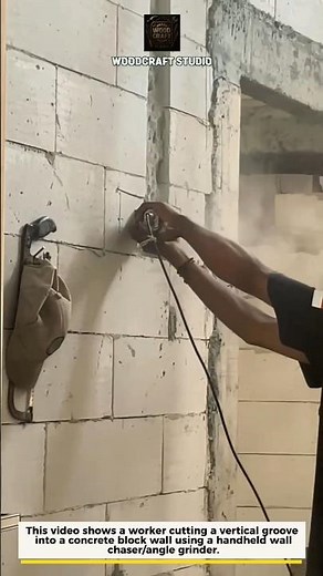 Wall Chaser Tool in Action! Clean Electrical Grooves Fast ⚡ #Construction #Tools #DIY