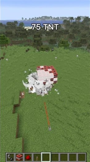 75 Block TNT Test BOOM 💥 #minecraft #shorts