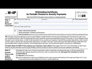 Can I file a blank Form W-4P?
