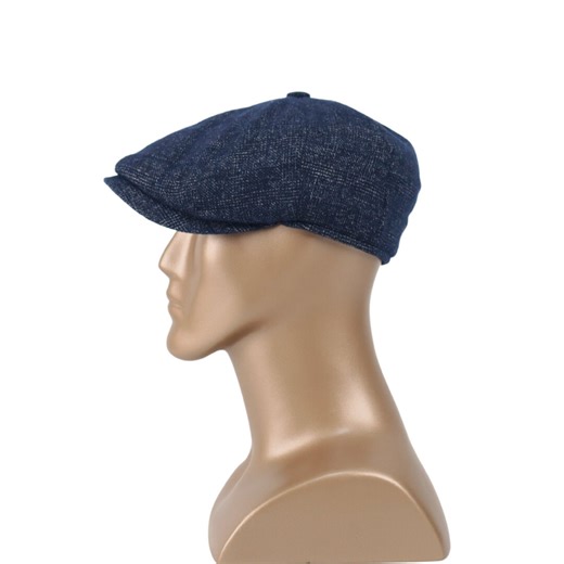 Blue Tweed Wool Newsboy Cap: Handmade Vintage Style Gatsby Hat - Etsy
