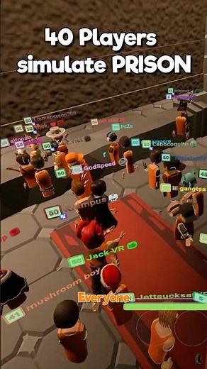 40 Players Simulate PRISON in VR! - Rec Room