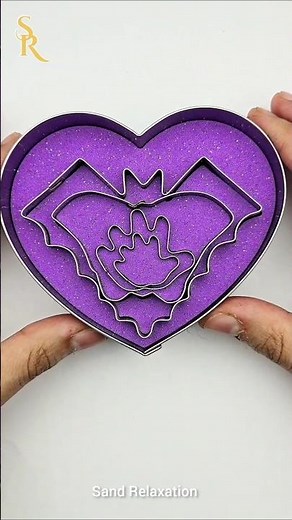 🦇 Kinetic Sand Cutting ASMR SHAPES Satisfying Video #shorts