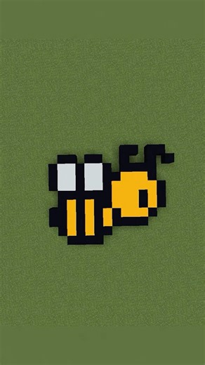 Wasp/Bee Pixel Art Speed Build in Minecraft