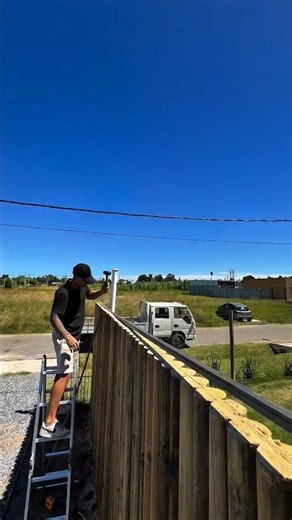 Amazing Precision Wood Fencing! This Technique Makes Installation Look So Easy 🔨 #Woodworking #DIY
