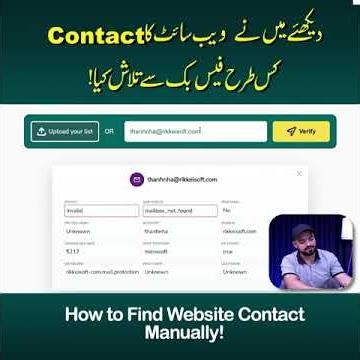 How to find Email Contacts Manually | Faran Bilal