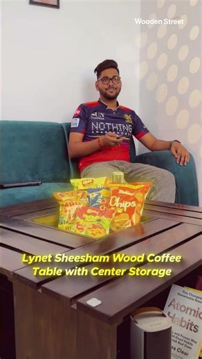 Upgrade Your IPL Setup with the Lynet Sheesham Wood Coffee Table | Wooden Street