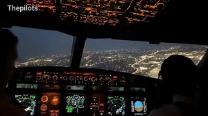9.8K views · 379 reactions | Airbus A340 Night landing Cockpit view #pilotlife #aviation #pilots #pilotstuff #airbus #Airbus340 #landing #nightlanding | The pilots | Facebook
