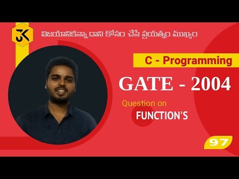97 || GATE CSE 2004 || C Programming || Question on functions - Program Tracing – Debugging