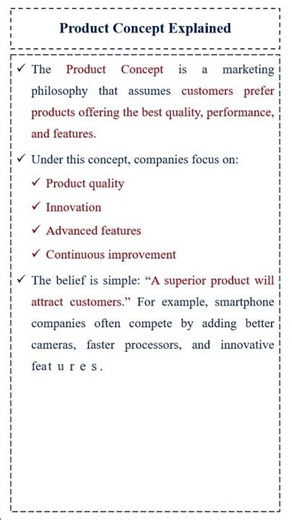 Product Concept Explained | Quality is Not Always Enough! | MBA Marketing Shorts