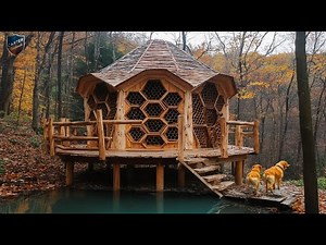 Building a Unique Hexagonal Wooden House on a Hillside
