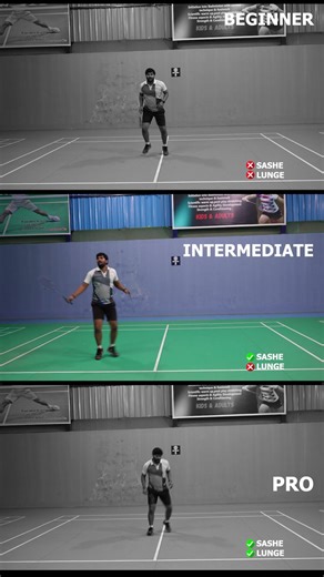Different Levels of Footwork in Badminton | Improve Speed & Balance #shorts #badminton