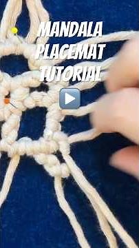 Macramé Mandala Placemat – Watch This Stunning DIY Come to Life! ✨🧶 #macrametutorial linked ▶️
