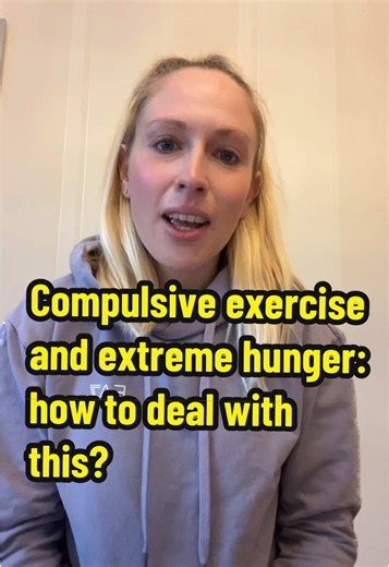 Compulsive exercise and extreme hunger? #ditchdietculture #healthyrelationshipwithfood #edrecov #restrictiveeating #restrictiveeating #eatinghabitscoach #honorextremehunger #foodisfuel #edawarewness #exerciseaddictionrecovery #restriction