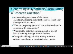 Overview of the Research Process: Scientific Method