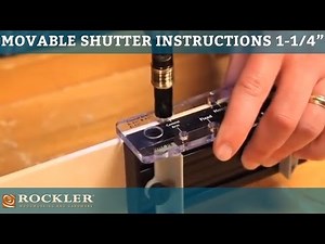 Movable Shutter Instructions for 1-1/4''