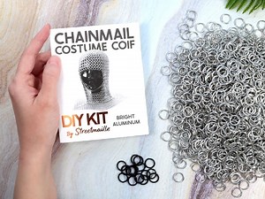 DIY Chainmail Coif Kit - Medieval Knight Armor Costume Hood Craft Supplies and Tutorial - Etsy
