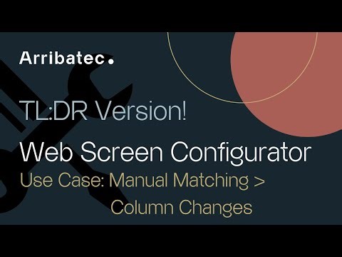WSC - USE CASE 1 - BANK REC MANUAL MATCHING - COLUMN CHANGES (QUICK VERSION)