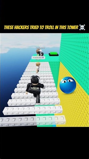 I Fell For These Hackers 9999 IQ Troll In Slap Tower ☠️ #roblox#fyp