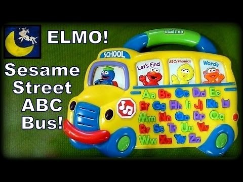 Sesame Street Alphabet Bus from 2000 with Elmo, Grover, Big Bird and Zoe