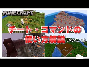 【マイクラ】チート・コマンドの使い方解説！！コマンドを使って生成物を探してみよう！！JAVA版 1.18対応 MINECRAFT