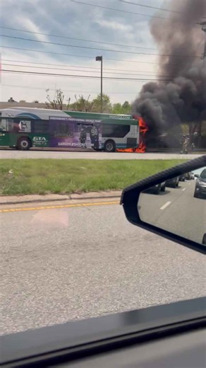 Greensboro bus catches fire in area of West Wendover Avenue, Meadowood Street