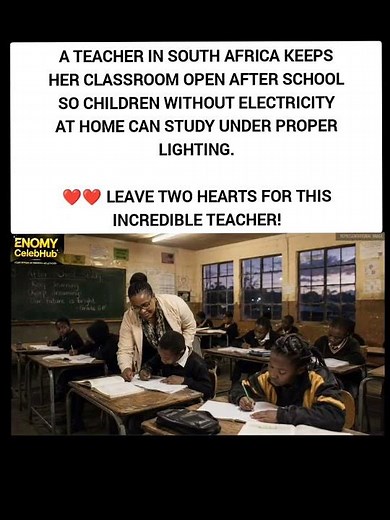Teacher keeps classroom open after school so kids without electricity can study ❤️❤️