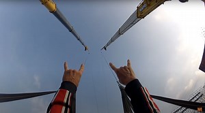 Human Slingshot Sends BASE Jumper 0-125 MPH in 1 Second