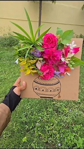 Natural flower bouquets . Diy Cute bouquet 💐#natural #bouquet #diy #viralshort #artscraft #shorts