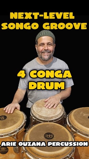 arie ouzana percussion | Easy African & Afro-Cuban drum grooves 🥁 Conga • Djembe • Bongo 🎬 Slow demos + play-along practice 👉 Follow for weekly lessons 📺 Full... | Instagram