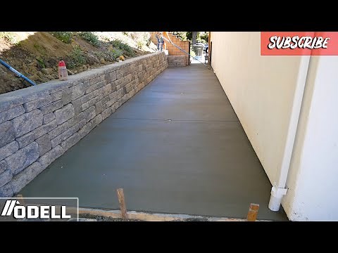 Pouring a Concrete Side Yard with Drains (TRICKY POUR!)