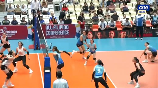 ROYSE UP ☝ Royse Tubino joins the Farm Fresh Foxies’ effort to take command of the first set, overpowering the Galeries Tower Highrisers in the 2026 PVL All-Filipino Conference. #PVL2026 #TheHeartofVolleyball | One Sports