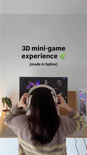A whimsical mini-game, made in Spline ✨#gamedev #gamedesign #3D #designerinspiration #design
