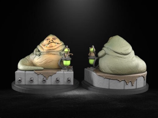 Jabba the Hutt STL, Iconic Crime Lord Alien Character Display Statue, Detailed Sci Fi Creature 3D Print Model, Resin FDM STL - Etsy