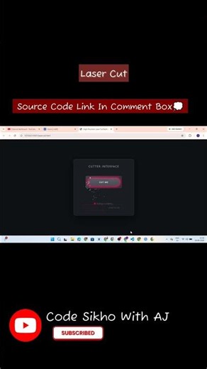 Laser Cut Button 🔴🔥 | Futuristic Laser Animation | HTML CSS JavaScript