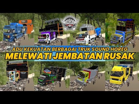 Challenge Various Types of Sound Horeg Trucks Crossing a Damaged Bridge‼️👀