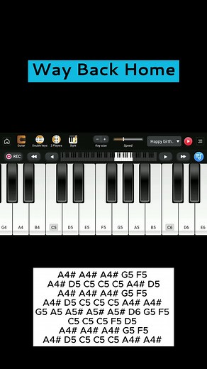 Way Back Home Piano Tutorial for Beginners