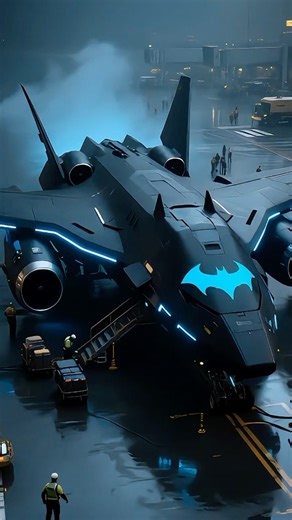 The Dark Knight Aircraft?! Futuristic Batman Plane Revealed! 🦇✨ #aiart #aviation#airplane #dc #hero